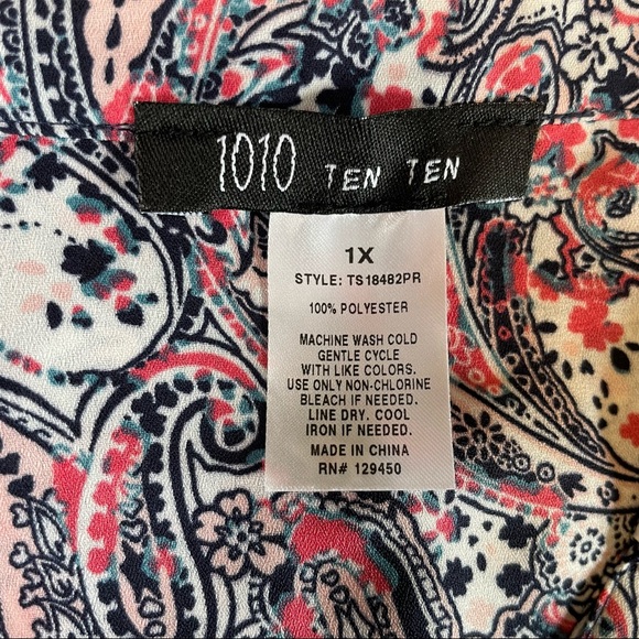 NWOT 10 10 tunic length top - Picture 7 of 8
